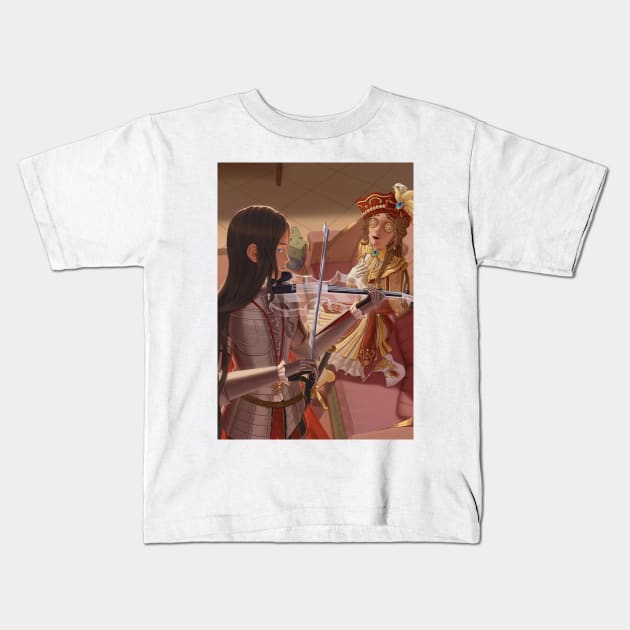 Guardian (Crescent) Knight (Female Knight) Kids T-Shirt by gagimas